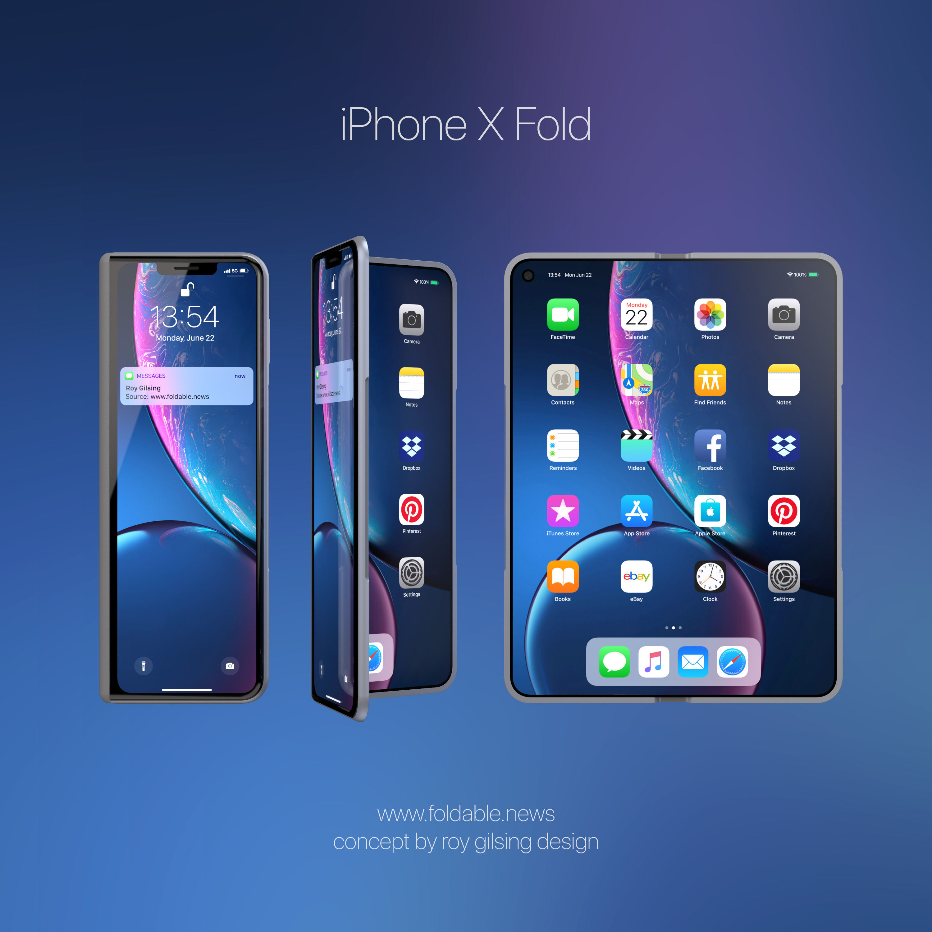 iPhone X Fold Roy Gilsing Design